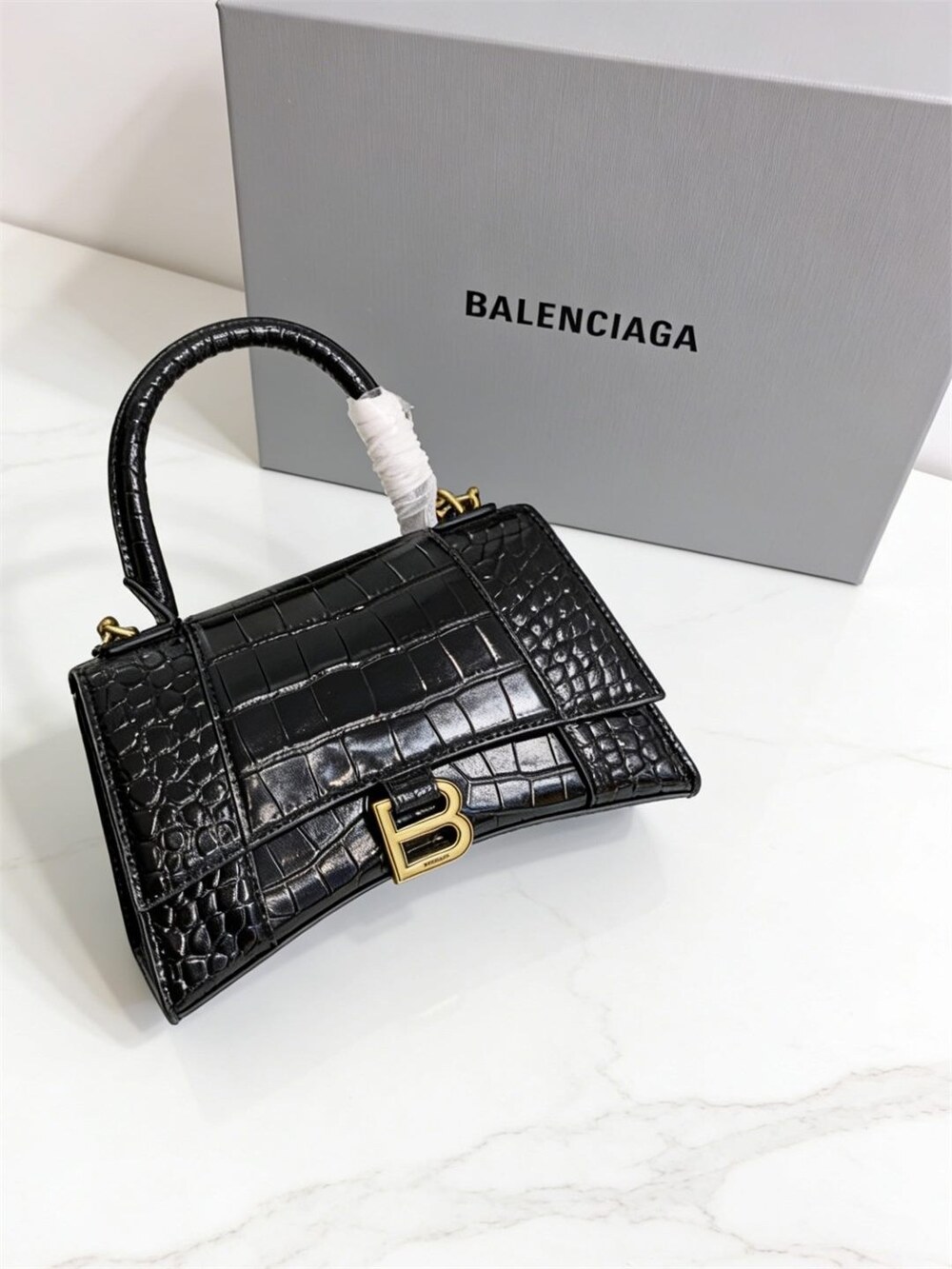 Hourglass Small Top Handle Bag